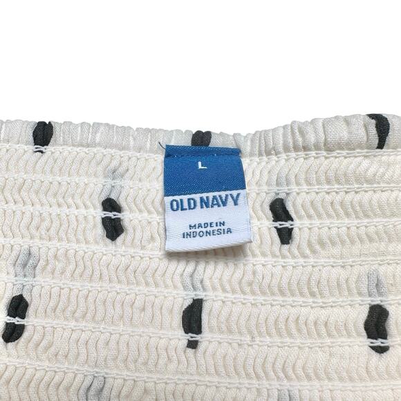 Old Navy | Women | Ivory White Linen Blend Polka Dot Midi Sundress | Large - Picture 7 of 13